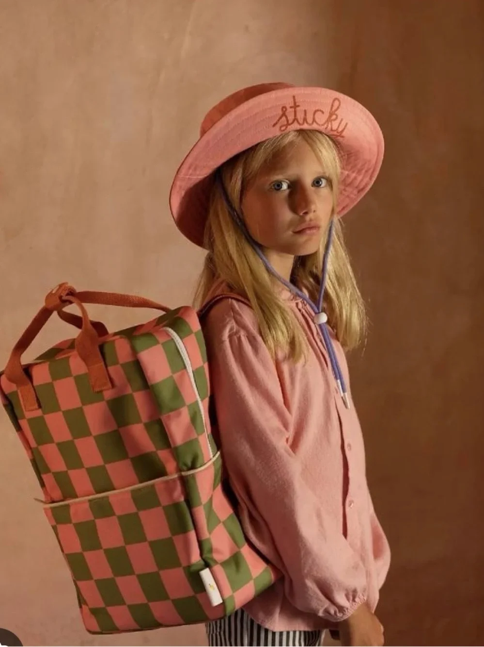 Sticky Lemon checkered backpack